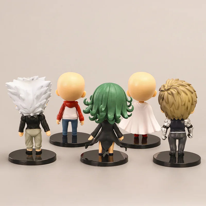 5Pcs/Set 8.5CM Figure Q Version Anime ONE PUNCH-MAN Saitama Tatsumaki Standding Model Dolls Toy Gift Collect PVC Material