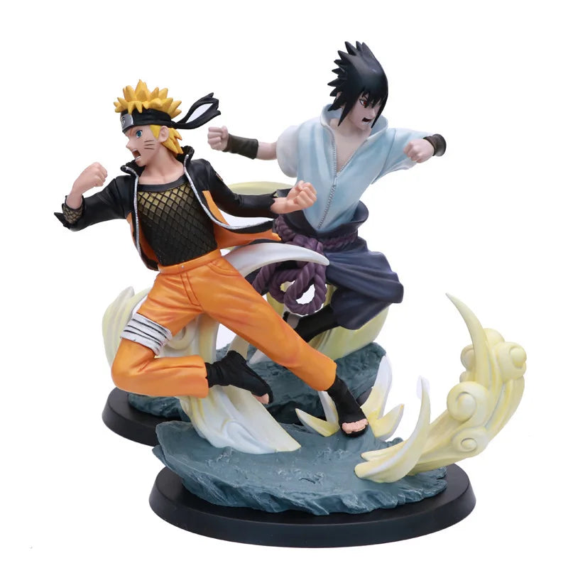 28CM Anime Naruto Shippuuden Narutimate Storm 4 Figure Uzumaki Naruto Sasuke 1/6 Battle Scene Model Toy Doll Action Figure PVC
