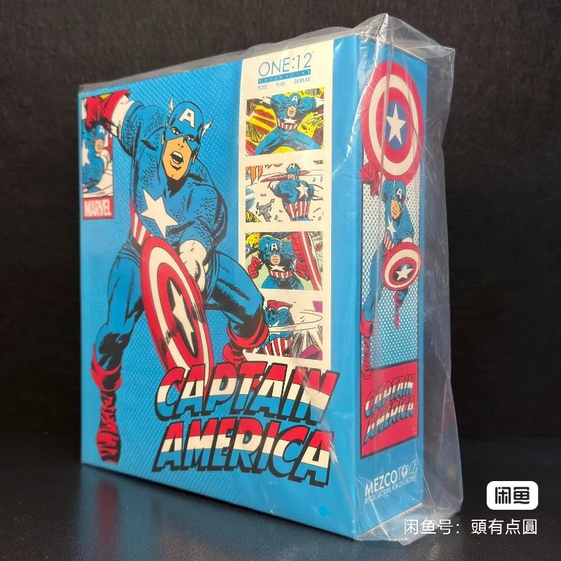 Entdecken Sie die neue, originale Mezco Ant One: 12 Captain America: The Platinum Age Actionfigur Spielzeug Geschenk Fan Kollektion