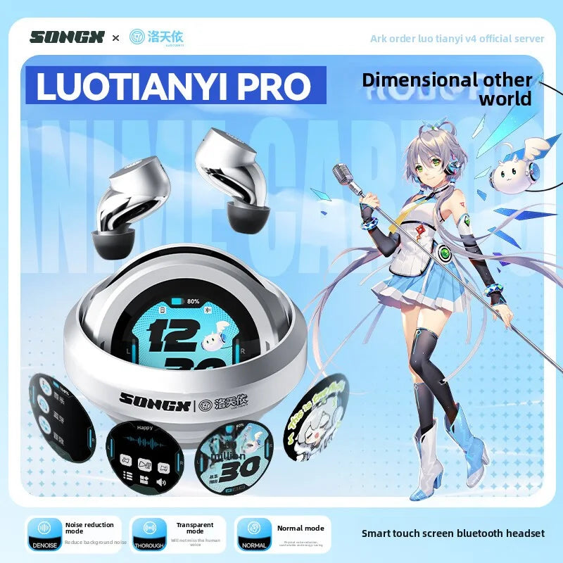 Luo Tianyi Co-branded Wireless Bluetooth earphones Touch 32h Playtime earbuds Noise reduction IPX4 Waterproof for Christmas Gift