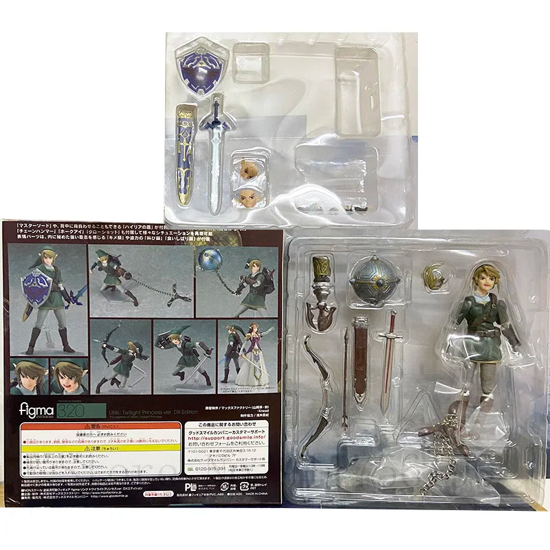 Luxury Skyward Sword Figma 320 Link Zelda Twilight Princess DX Ver. Action Figure Breath Of The Wild Figura Model Toys 16CM