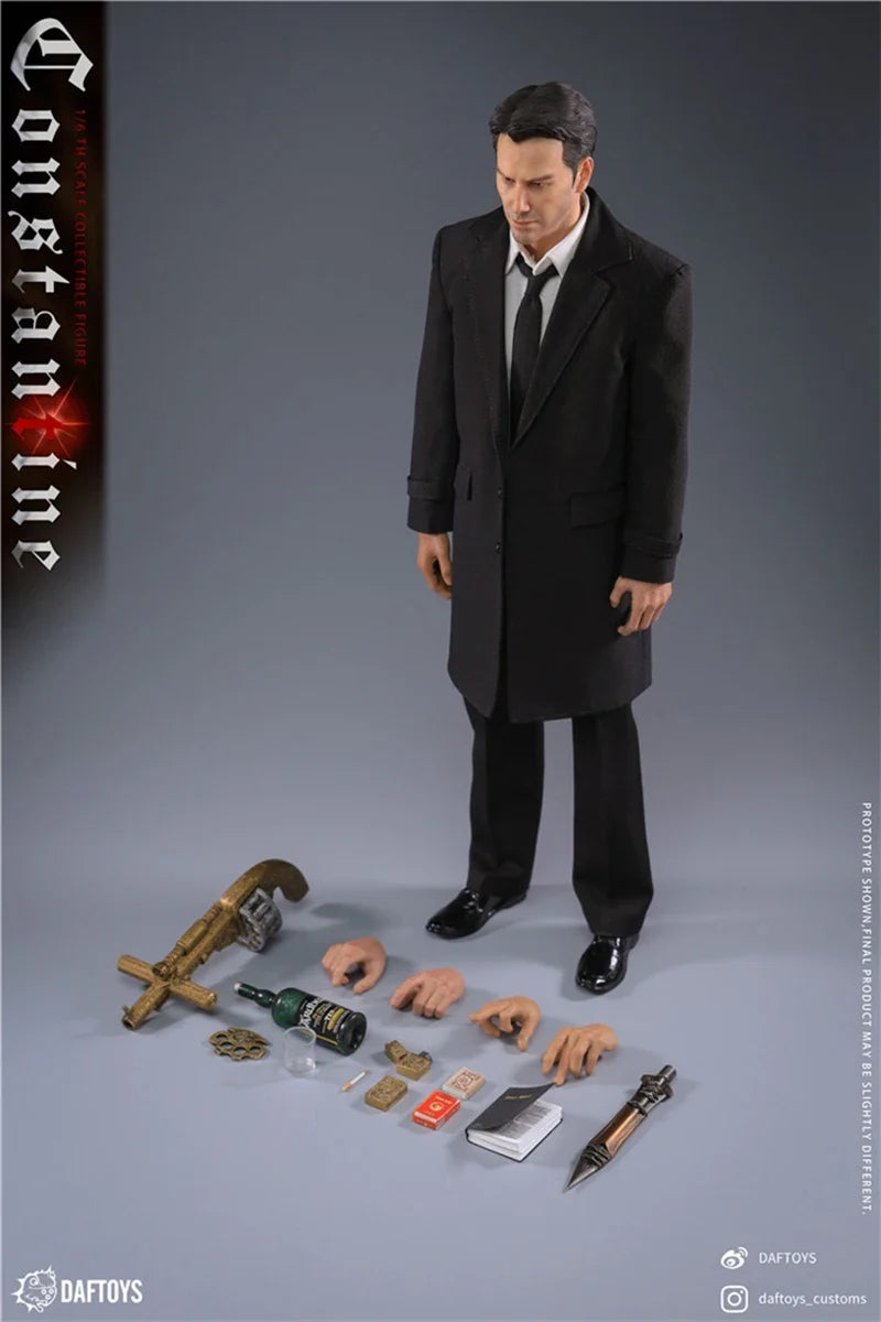 DAFTOYS F019 1/6 Keanu Reeves Figure Model 12'' Male Soldier Action Figure Body Doll Full Set Collectible Toy