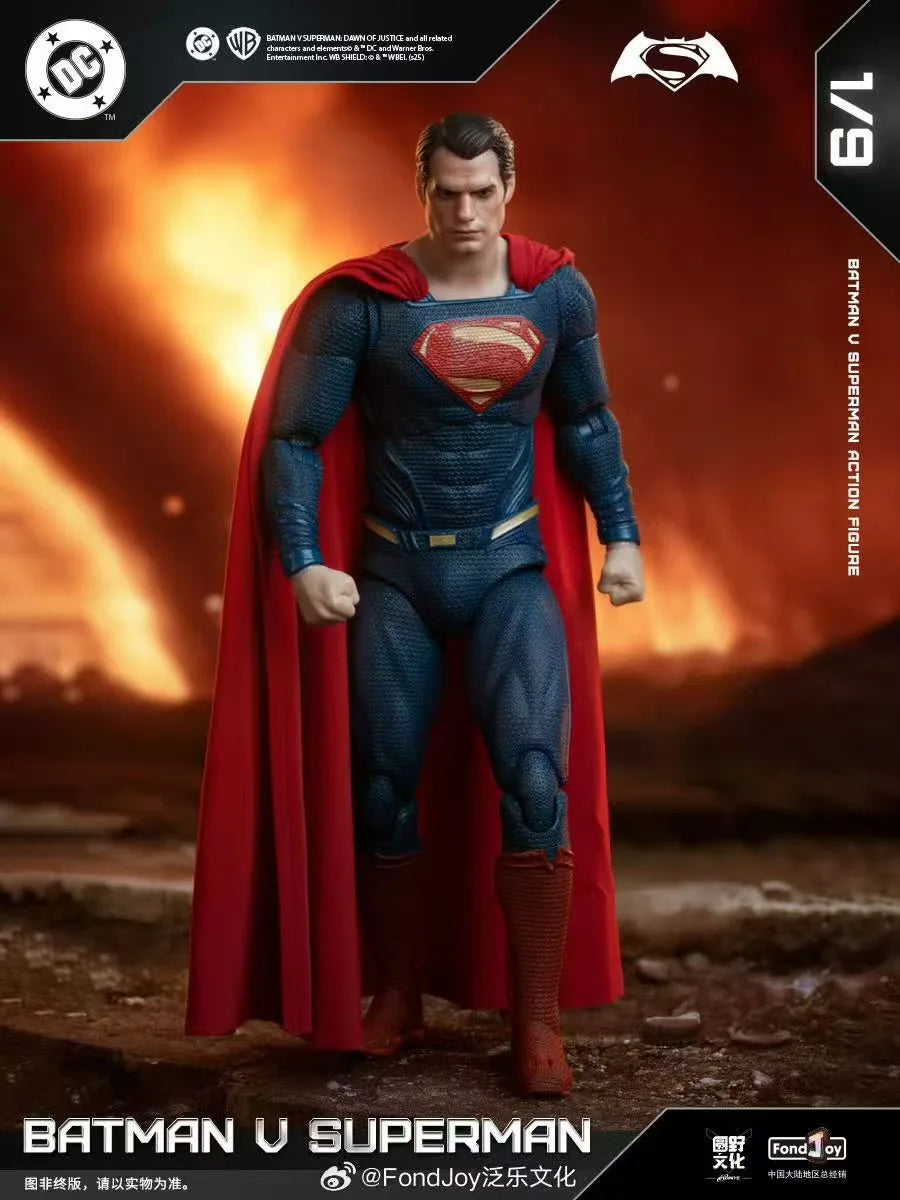 NEW Fondjoy BVS Figure Set Armored Batman Battle Damaged Superman Action Figures 1/9 Batman v Superman：Dawn of Justice DC Toys