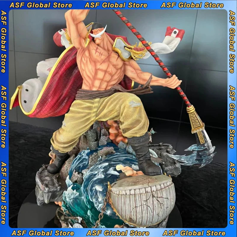 One Piece 41cm Anime Figure Edward Newgate Pvc Decisive Battle on Top Collection Desktop Ornament Decoration Children Gift Toys