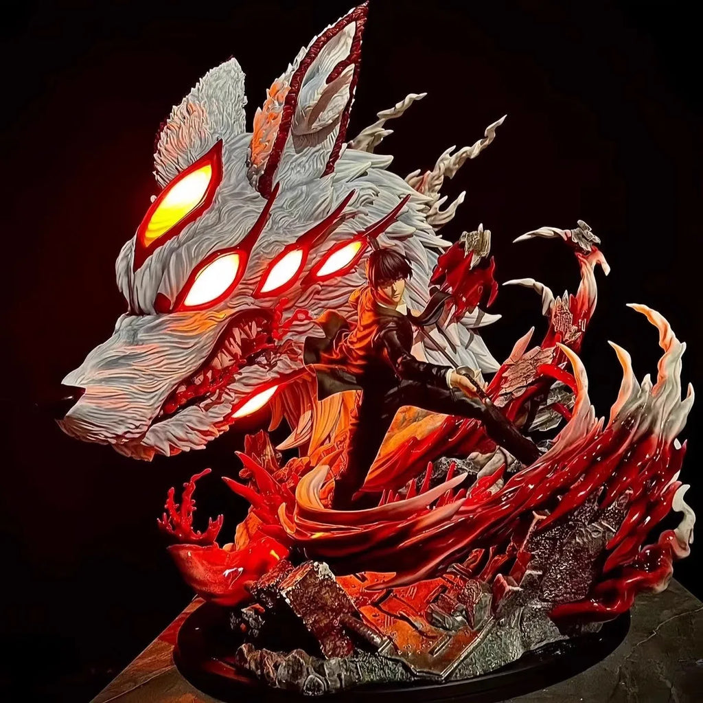 Reverse Blade Early Autumn  Saw Man Anime Sculpture Model GK Collectible Figure Trendy Plaything Scene Decoration