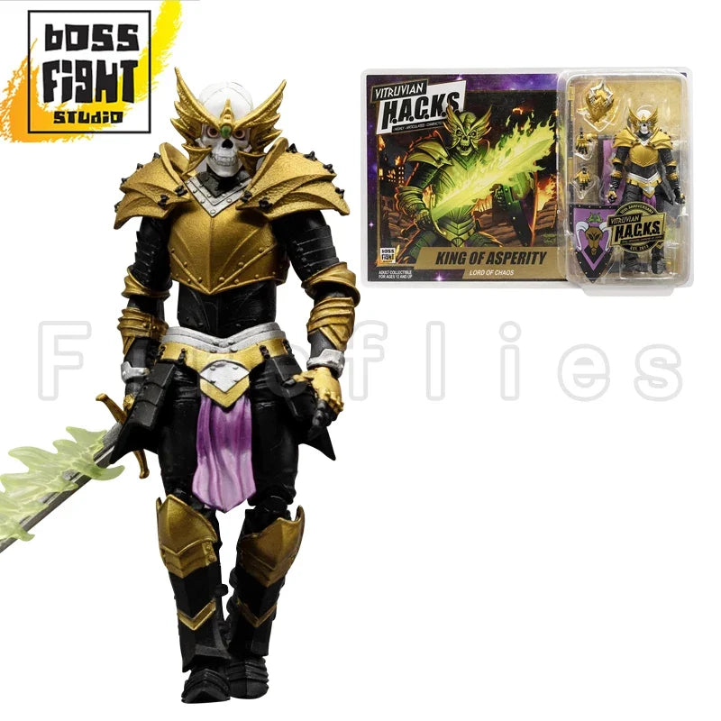 1/18 3.75inch Boss Fight Studio BFS Action Figure Vitruvian H.A.C.K.S. 10th Anniversary Knight of Asperity Anime Model Toy