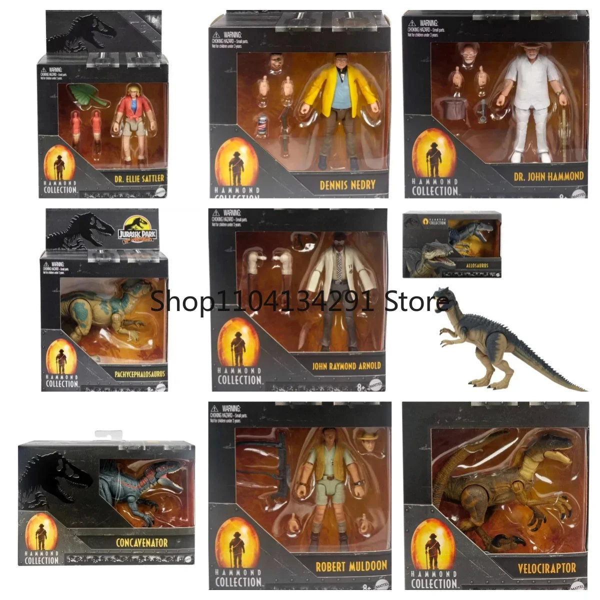 Original Jurassic World Hammond Collection Actionfigur T-Rex Baryonyx Velociraptor Jurassic Park Modell Dinosaurier Kinderspielzeug