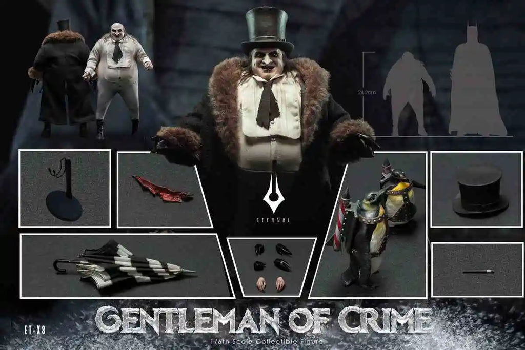 24-hour Shipping  ETX8 1/6Collectible Toys The Penguin Gotham Gentleman Villain Criminal Full Set 12inch Action Figure Model Toy