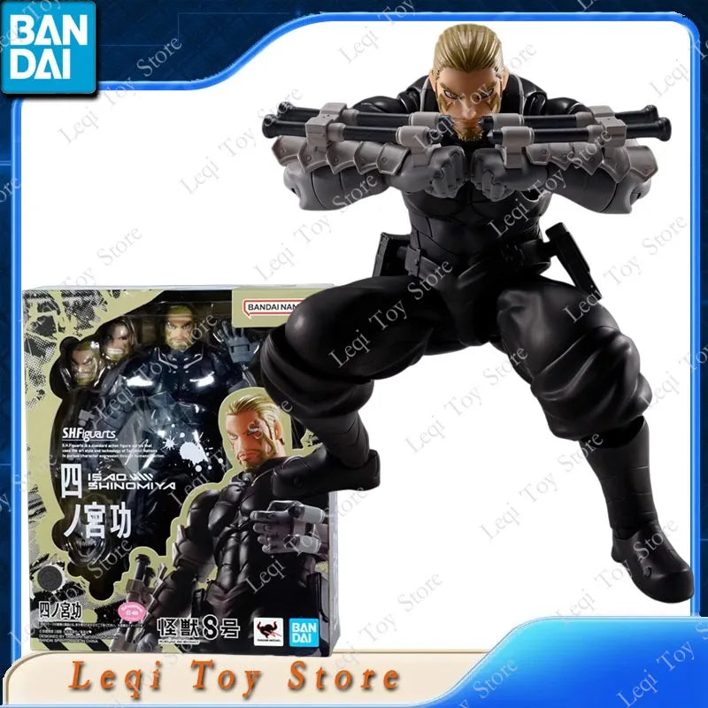 Bandai Original Genuine SHFiguarts SHF KAIJU NO.8 ISAO SHINOMIYA Action Anime Figures Toys Boys Girls Kids Gift Model Ornaments