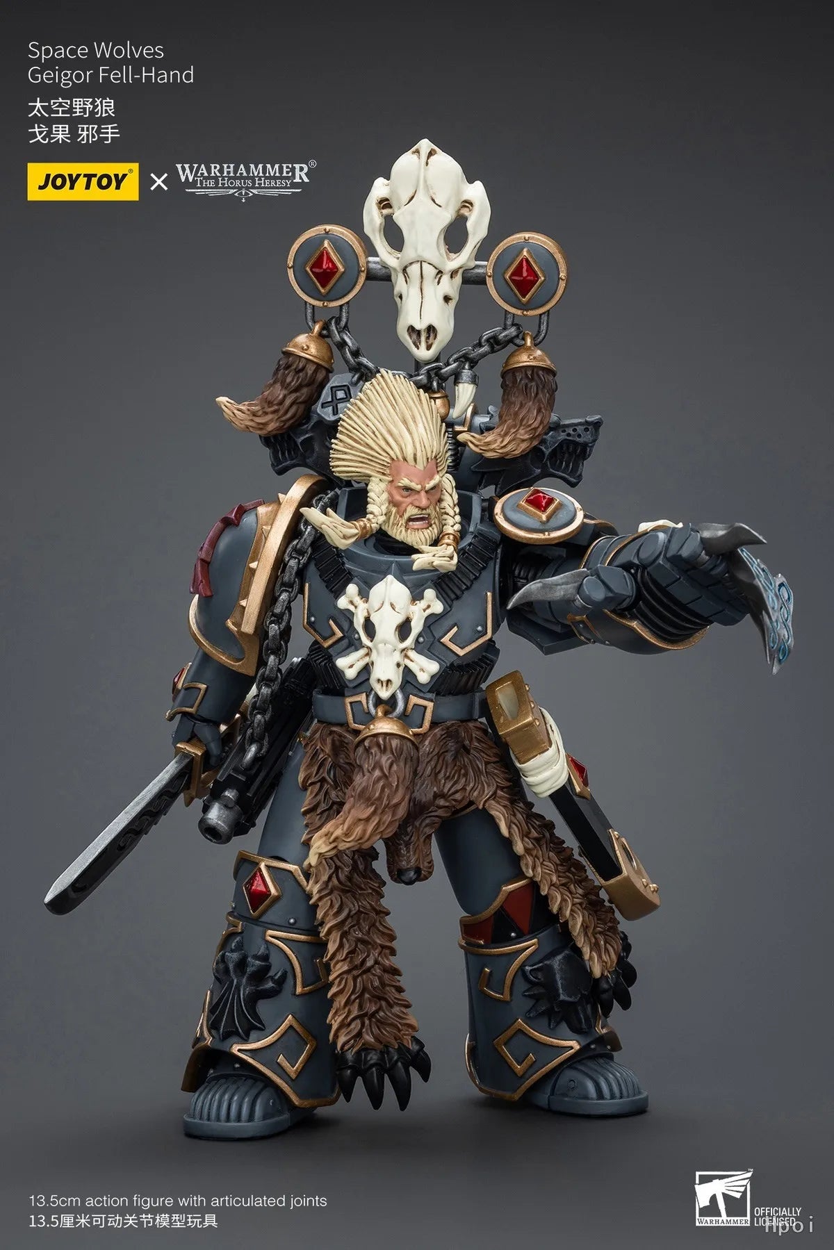 Original in Stock JOYTOY Space Wolves Geigor Fell-Hand 1/18 Figures Model Toys Collection Gift Ornaments