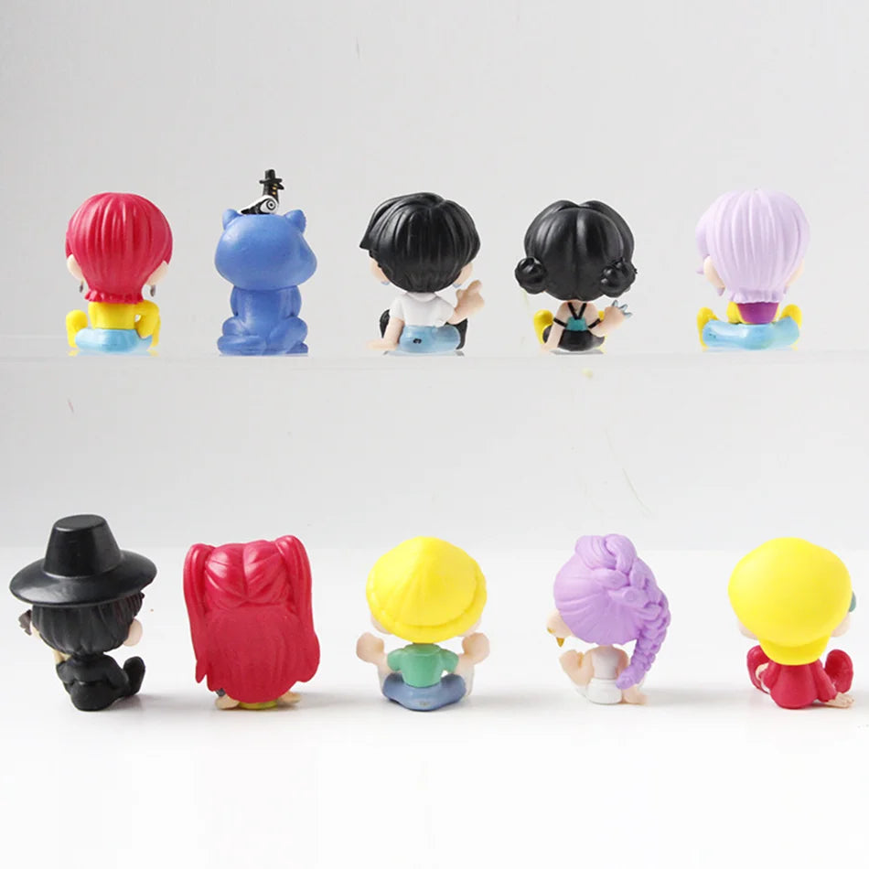 10pcs/Set Kpop Demon Hunters Figure Toy PVC Model Cartoon Gaming Peripheral Kawaii Desk Decoration Collection Doll Children Gift