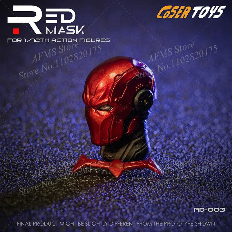 COSER TOYS 1/12 Male Soldier Head Sculpt Red Hood Comics Series Superheroes Head Model Fit 6inch VTOYS Action Figure Body