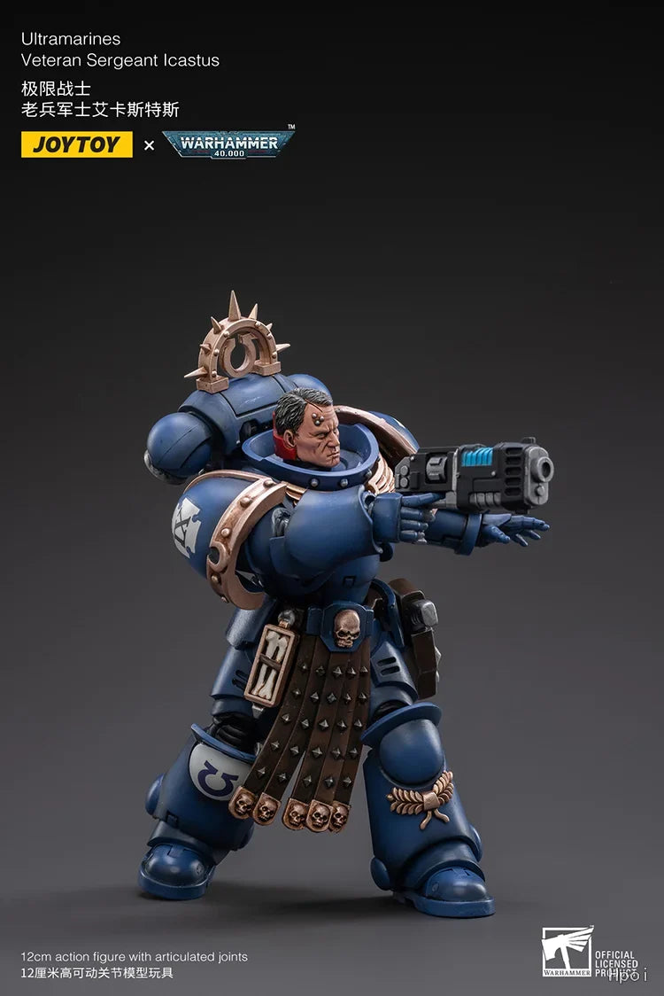 【FS】JOYTOY  Warhammer 40K  Scale 1/18 Action Figures Ultramarines Veteran Sergeant Lcastus Models Toys Gifts