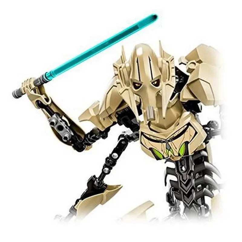 32cm Ksz714 Star Toy Anime General Robot Grievous With Lightsaber Hilt Combat Wea Model Building Blocks Action Figure Gifts