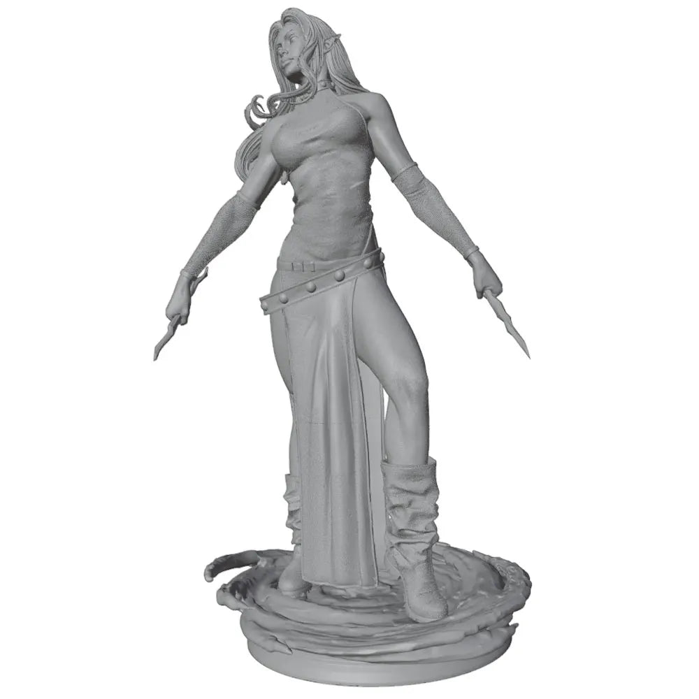 1/24 Female 	Warrior Resin Model Kits GK Miniature 3D Printed Gray Model Figurine DIY Doll Collection Unassembled And Unpainted