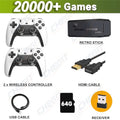CHEGIT 4K Gaming Consola Video Game Stick With 64G Upgraded 27+ Simulators Handheld Video Game Console Wireless Gamepads