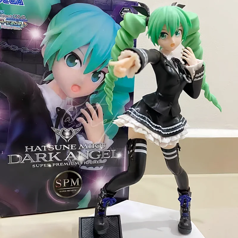 Original Sega Spm Hatsune Miku Actionfigur Dunkler Engel Projekt Diva Arcade Future Anime Figur Sammlermodell Dekoration Geschenk