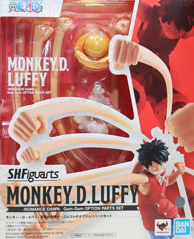 Bandai SHF S.H.Figuarts One Piece LUFFY ROMANCE DAWN Gum-Gum OPTION PARTS SET Figure Finished Model Anime Action Toy Giftfor kid