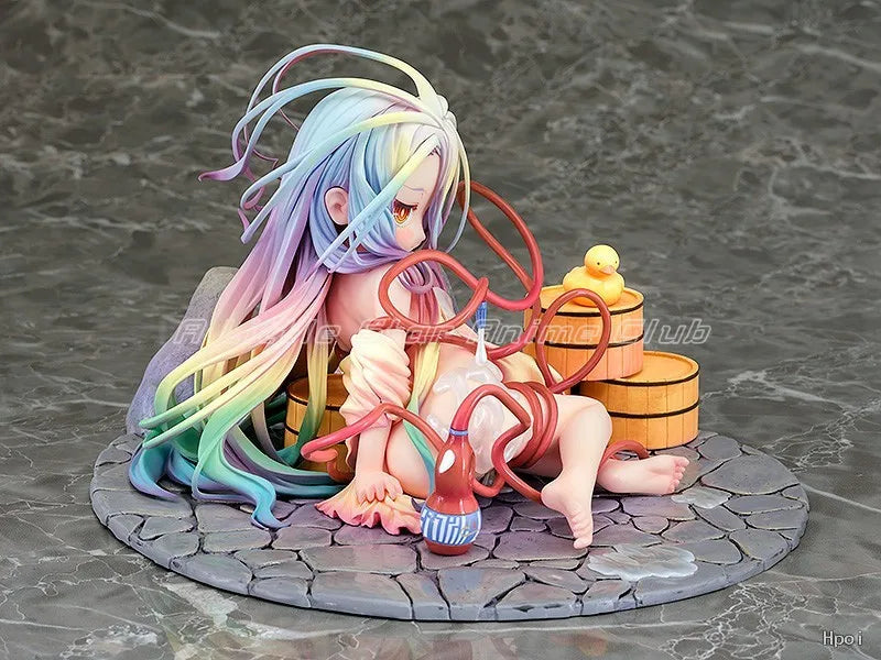 In Stock Original Phat!  NO GAME NO LIFE Shiro Hot Spring Edition Anime Figures Models Collection Toys Gifts