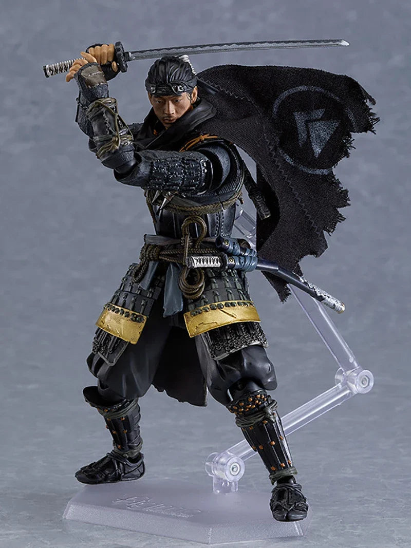 Original figma 509 Ghost of Tsushima Jingren Black Samurai 1/12 PVC Action Figure Toy Model 15.5 cm Collectible Decoration Gift