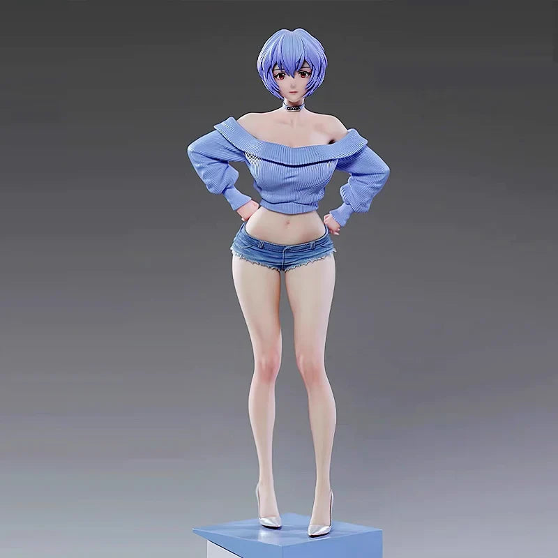 Schoolgirl Rei Ayanami Premium Version 26CM Limited Edition Anime Series GK Figure Statue Collectible Toy