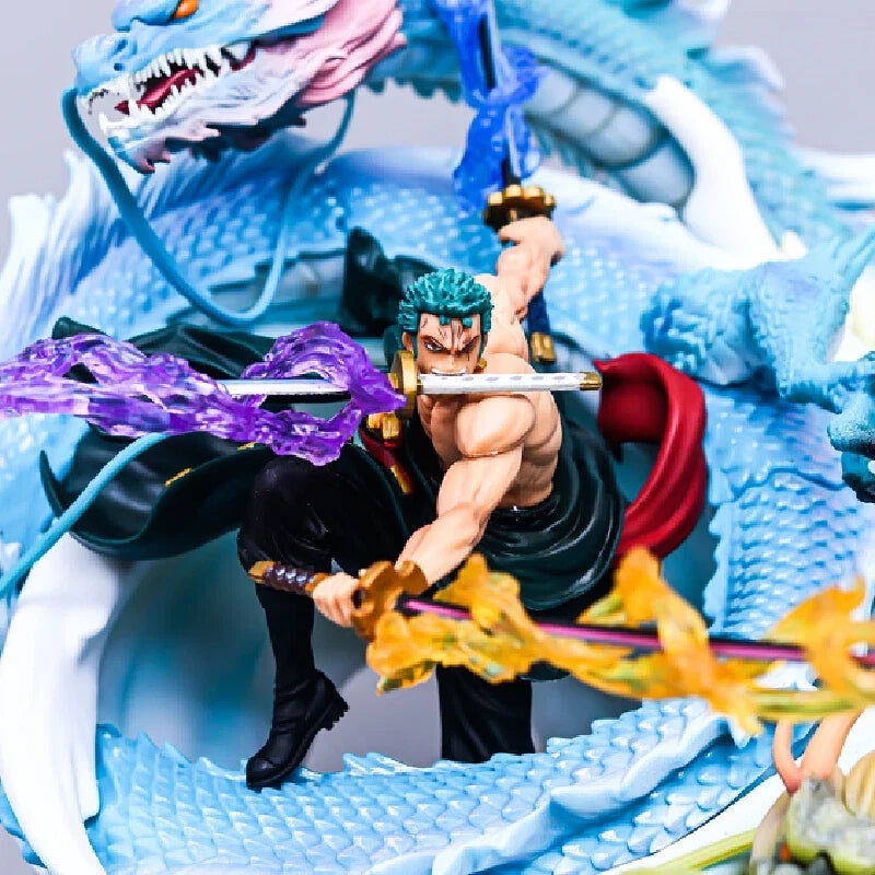 One Piece Anime Peripheral Solon Three Thousand World Tornado Three Blade Flow Solon Super Large Model Handmade Ornament Toy