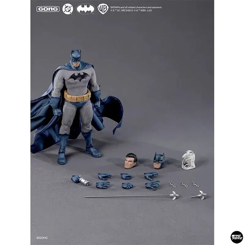 GONG Studio 17.5cm Batman Hush Bat Man Figure Tailored Fabric Suit Anime Action Figures PVC Statue Model Collectible Toys Gifts