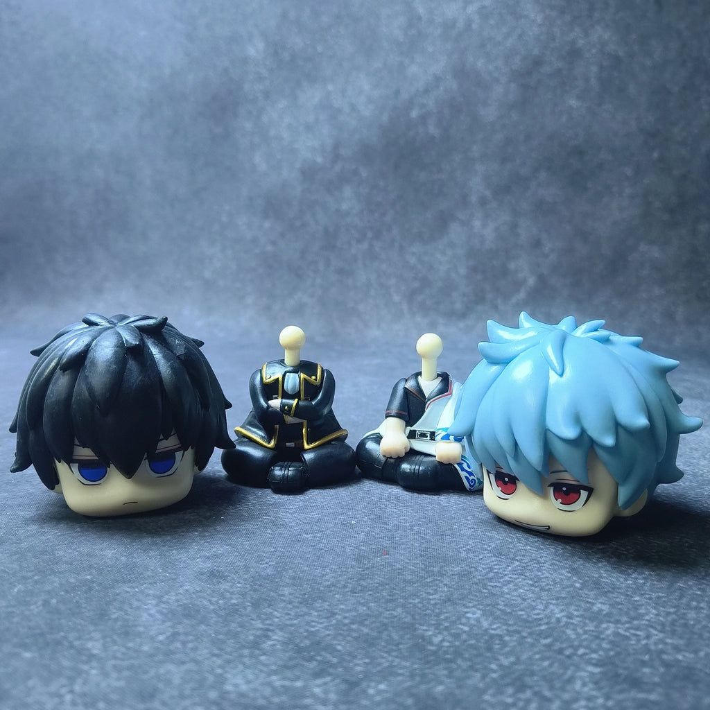 Anime Look Up Hijikata Toshiro Figures 10cm Gintama Sakata Gintoki Action Figures Q Version Cute Collection Ornament Toys Gifts