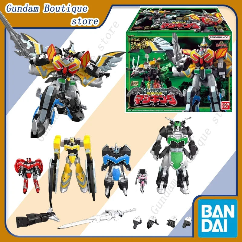 Bandai Genuine SMP SHOKUGAN PROJECT Mahou Sentai Magiranger MajiKing Demon God Anime Action Figure Assembly Model Toys Children