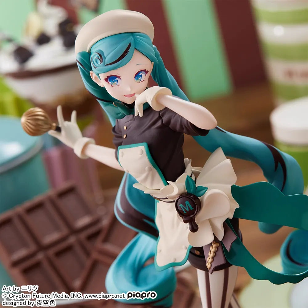 Sega Hatsune Miku Luminasta Series Hatsune Miku Bitter Patissier 21Cm Figure Collection Model Toy Gift Genuine In Stock