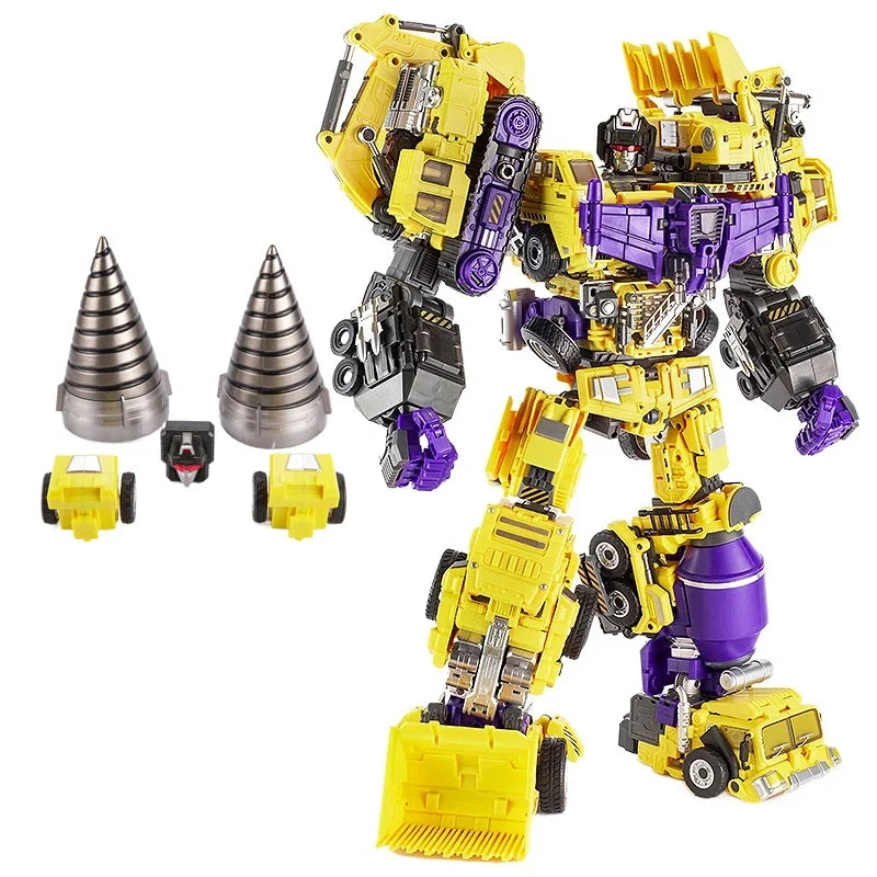 6IN1 JINBAO Devastator & Kit G1 GT Transformation Masterpiece Action Figure Toy Movie 8008 Oversize 45cm Deformation Car Robot