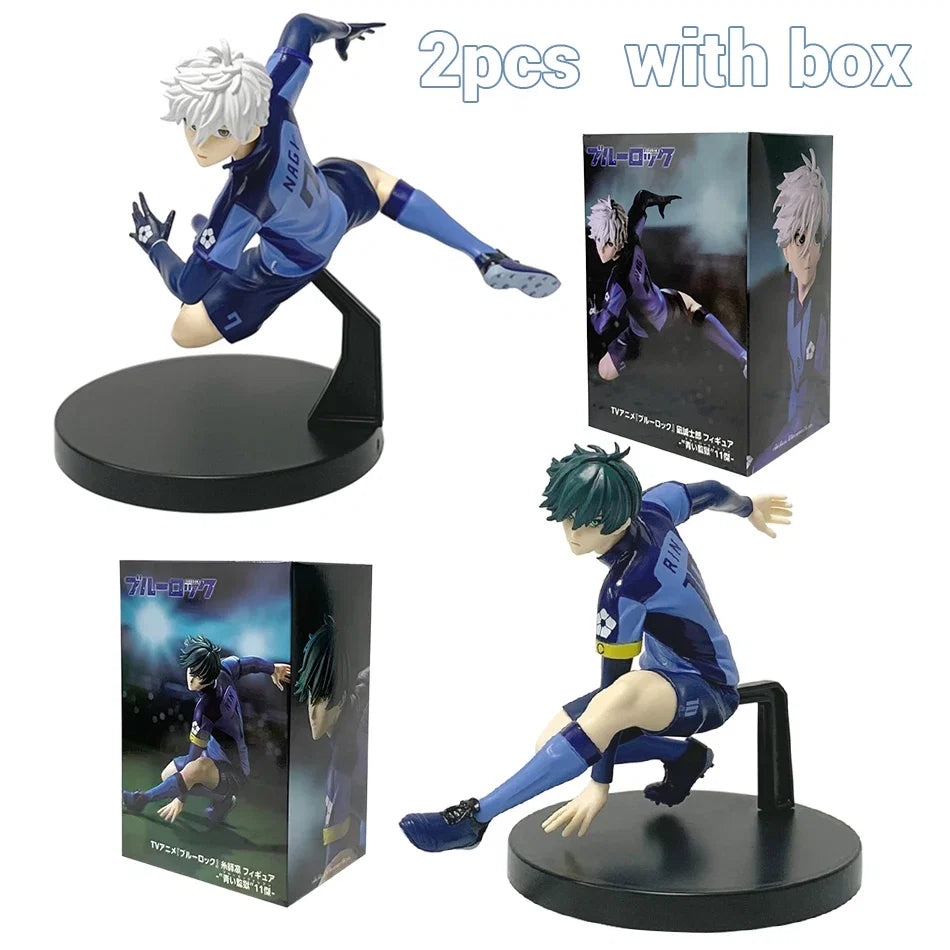 13CM Anime Figure BLUE LOCK Nagi Seishiro Rin Itoshi Action Figures Collection Model Figurine Doll Ornament Children Toy Gift