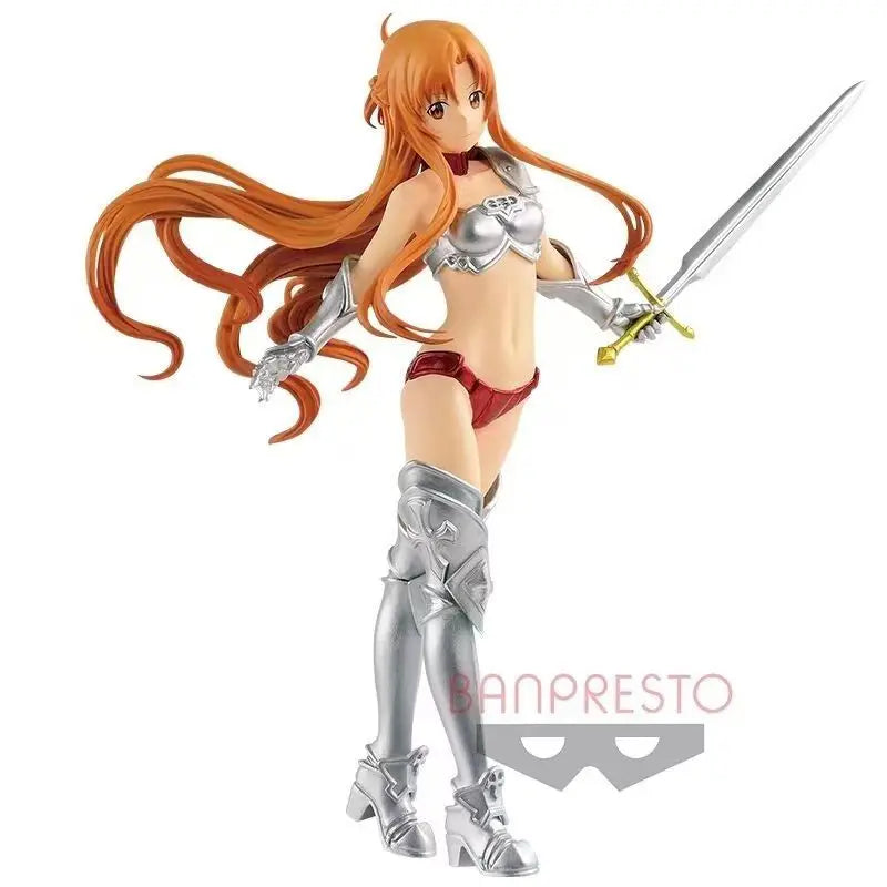 Bandai Original Banpresto Sword Art Online Anime Figure Bikini Yuuki Leafa Asuna Collectible Model Ornaments birthday present