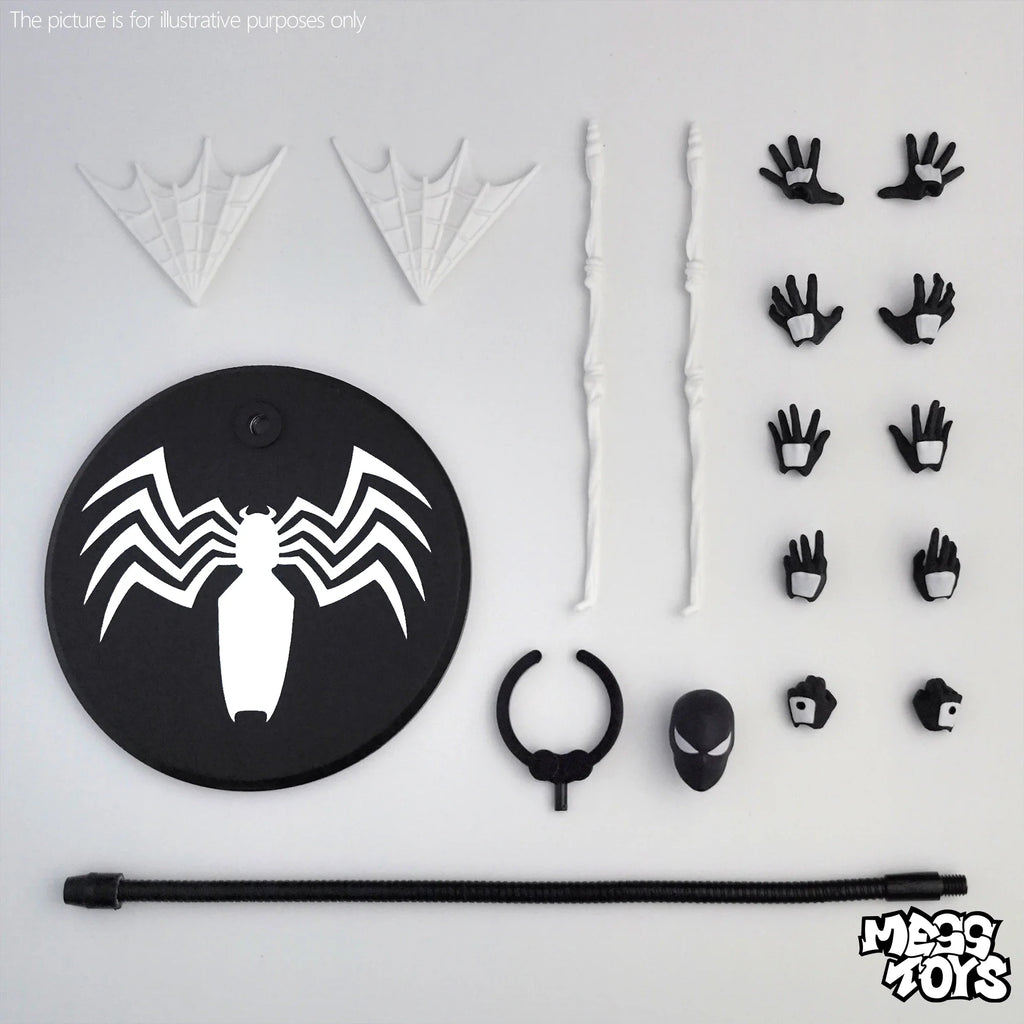 MESS TOYS 16cm The Black Neighbor Symbiotic Spider-Man Black Venom Suit Joint Action Figures Collect Desktop Ornaments Boy Gift