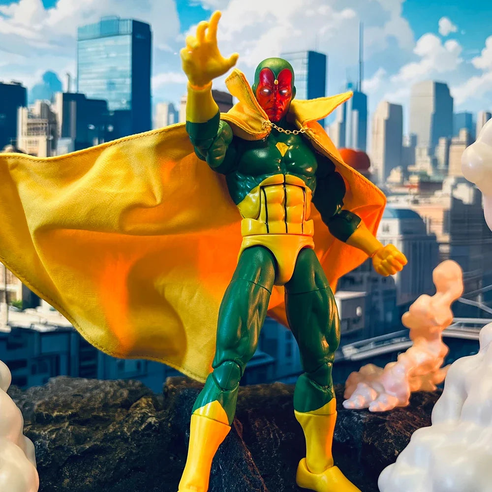 Avengers Shf Anime New Handmade Vision Coat Cloak Can Be Styled Freely Clothes Built In Iron Wire Is Suitable for 1/12 Toys