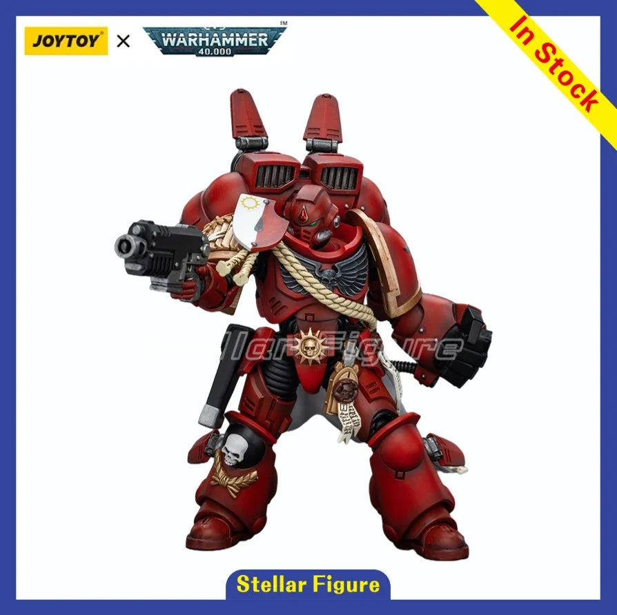 【SF】JOYTOY Warhammer 40K 1/18 Action Figure Blood Angels Captain with Jump Pack Models Anime Toys Gifts