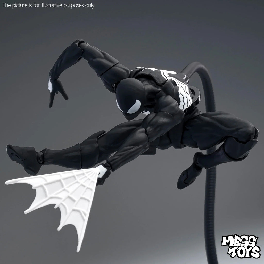 MESS TOYS 16cm The Black Neighbor Symbiotic Spider-Man Black Venom Suit Joint Action Figures Collect Desktop Ornaments Boy Gift