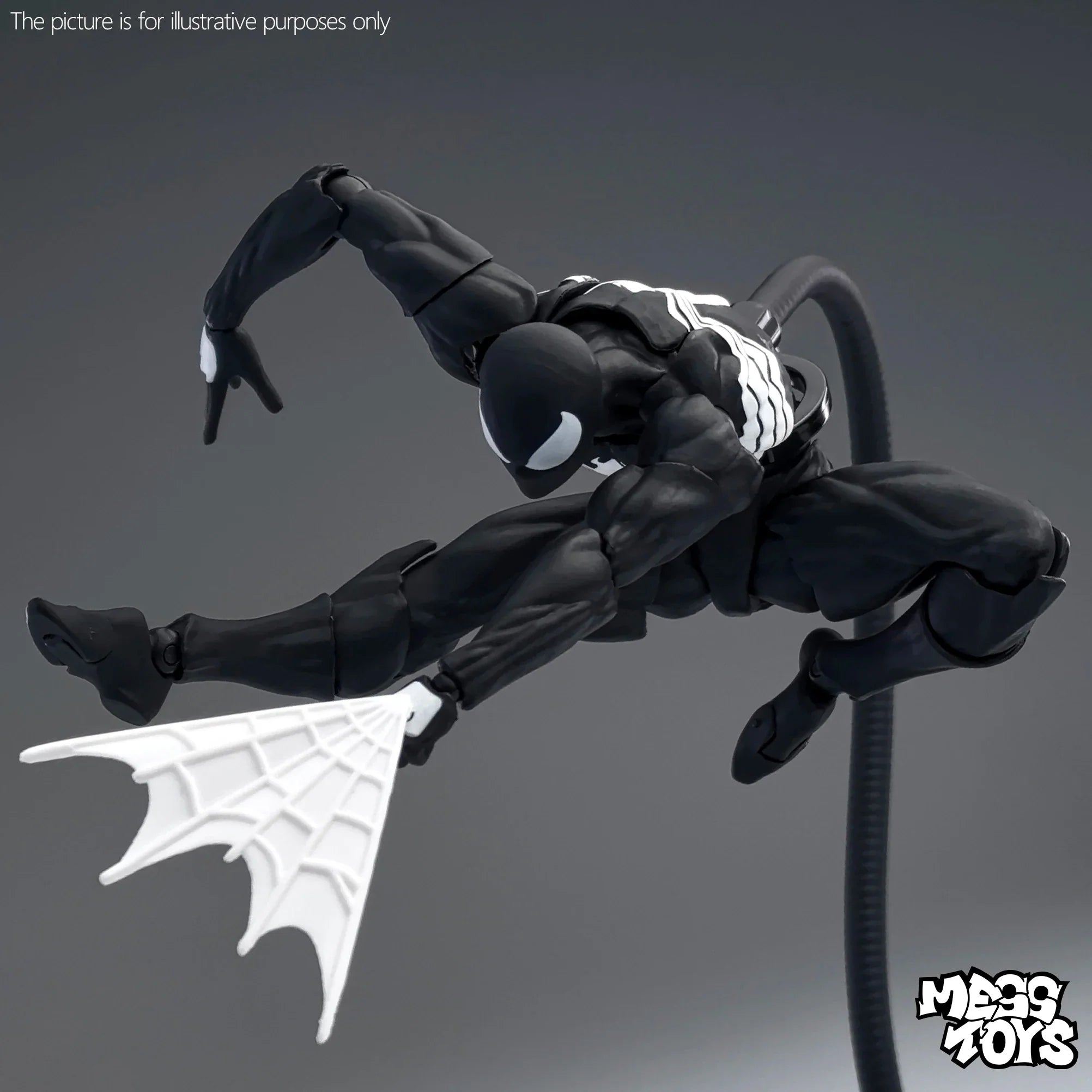 MESS TOYS 16cm The Black Neighbor Symbiotic Spider-Man Black Venom Suit Joint Action Figures Collect Desktop Ornaments Boy Gift