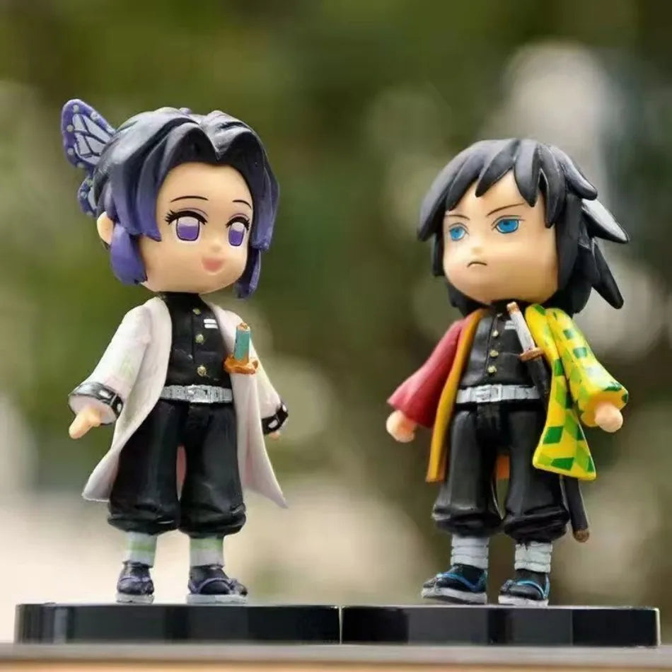 9pcs Anime demon slayer kimetsu no yaiba figure kamado tanjirou action figure agatsuma zenitsu nezuko warrior pvc model toy gift