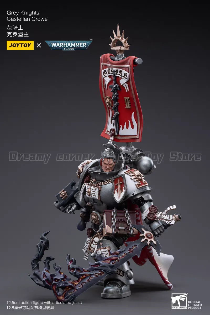 【In stock】Original JOYTOY Warhammer 40K Grey Knights Castellan Crowe 1/18 Action Figure with Articulated Joints