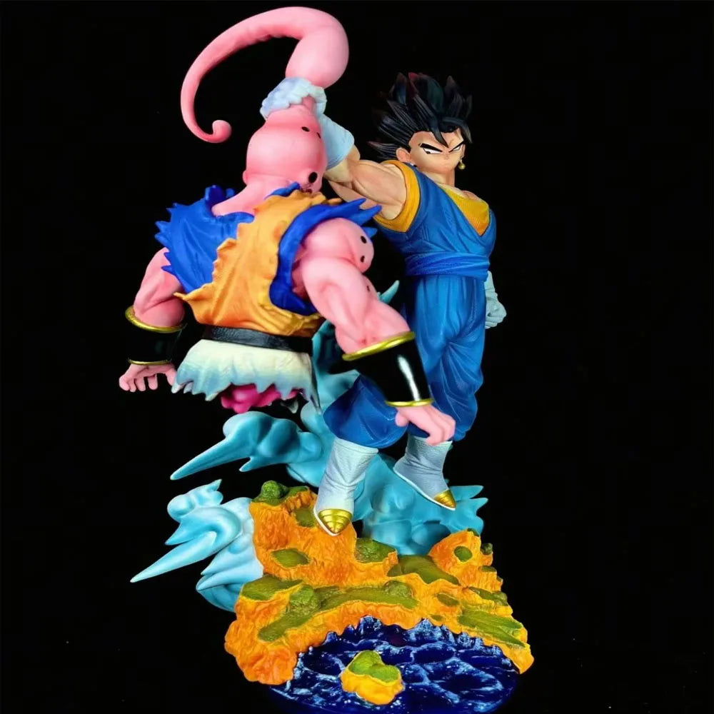 Anime Dragon Ball Z Vegito Vs Majin Buu Figure Replaceable Heads Super Saiyan Action Figures Gk Statue Collection Model Toy Gift