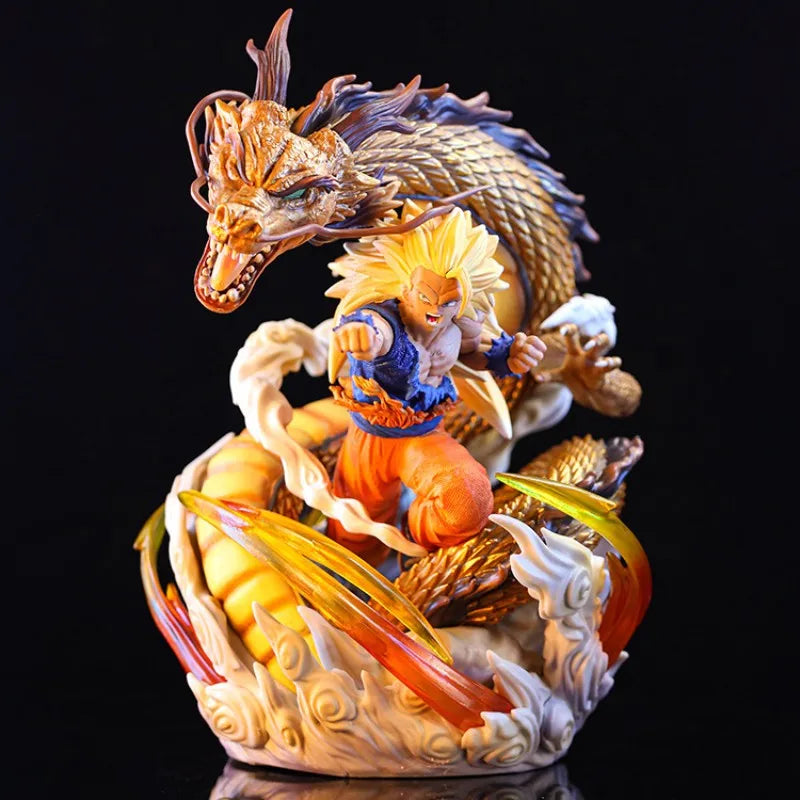 30cm Dragon Ball Figure Son Goku Ssj3 Super Saiyan3 Gk Anime Figures Goku Figurine Pvc Statue Model Doll Birthday Toys Gifts