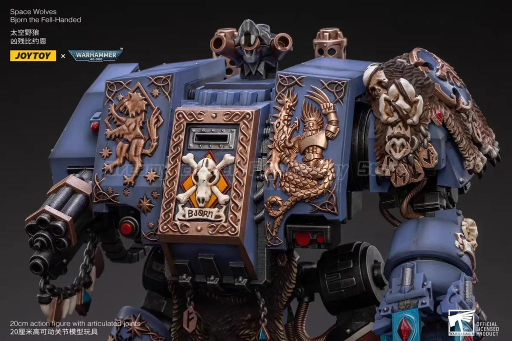【In Stock】JOYTOY Warhammer 40K Space Wolves Bjorn The Fell-Handed 1/18 Action Fiquere