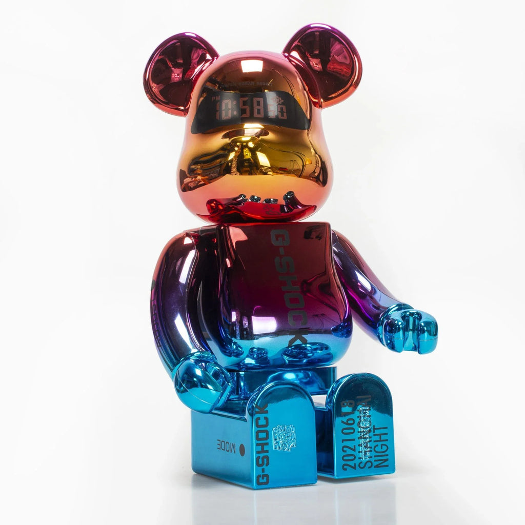 Bearbrick 400% Shanghai Night Electroplating Edition 28cm Height 11 inches Collection Gift Figure Home Decor Decoration Ornament