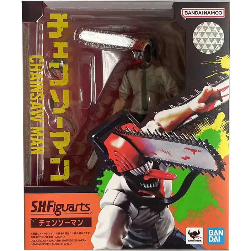 Bandai Chainsaw Man Anime Figure SHF Denji Pochita Power Makima Hayakawa Aki Collectibles High Poseability Toys For Boys Gift