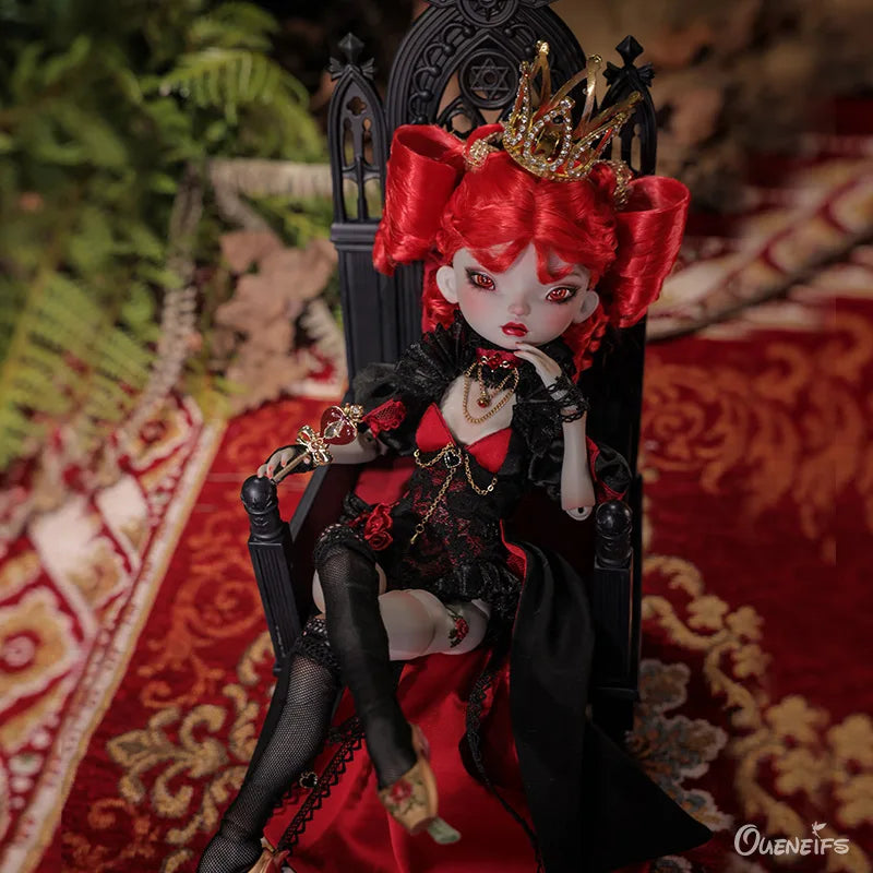 Heart BJD Doll 1/6 Red Queen Movable Joint Fullset Fashion Toys Heart-shaped Cane for Girls Gifts YOSD Doll