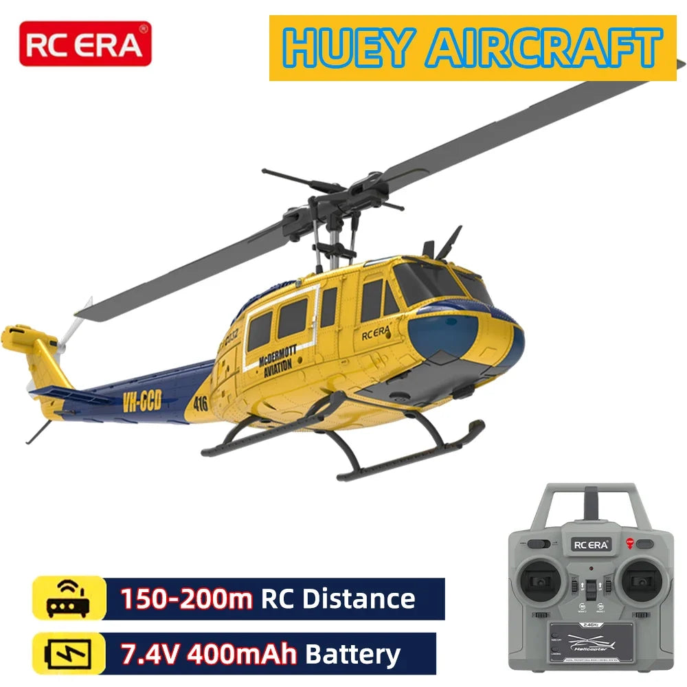 RC ERA RC Helicopter C032 1:48 Huey Helicopter UH-1 6-axis Gyro 6 Channel 3D Dual Brushless Motor Remote Control Aircraft