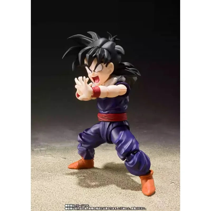 In Stock BANDAI S.H.Figuarts Original Dragon Ball Z Son Gohan Kid Era Anime Action Figure Replaceable Face Toy Gift for Kid
