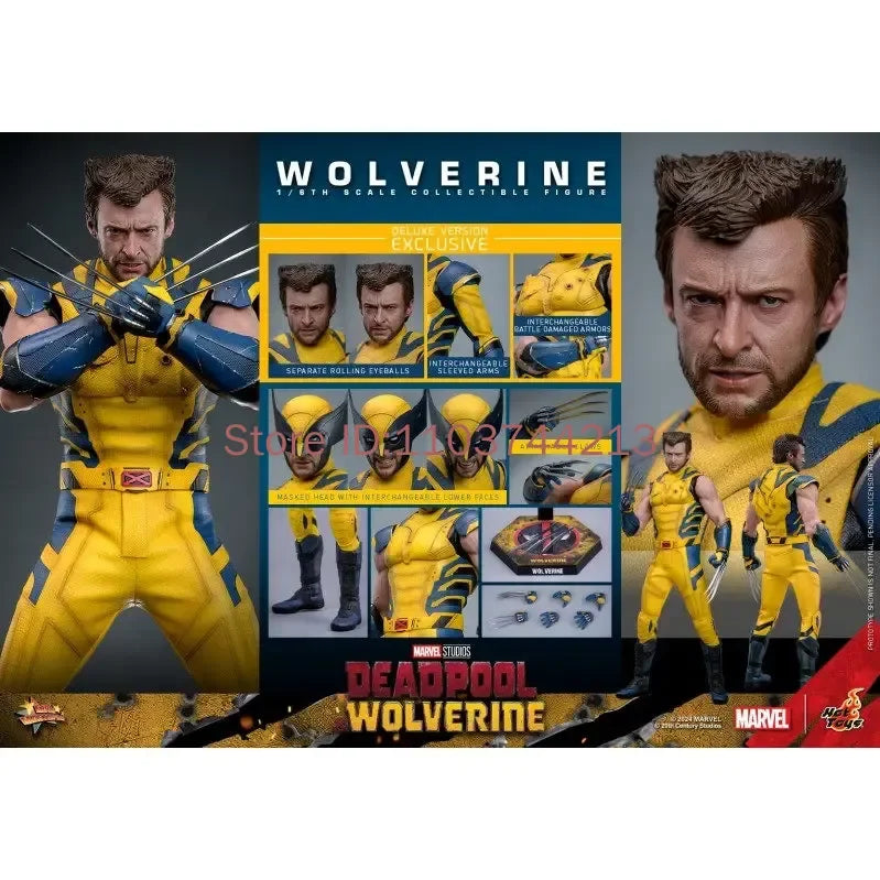 Hottoys 1/6 Scale Deadpool And Wolverine Action Figures Classic Brown Battle Dress MMS754 Wolverine Luxury Edition Collectible