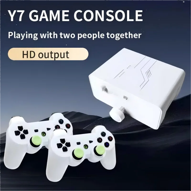 Y7 Video Game Console Linux System 256G Built 12000 Games Rechargeable Wireless Handle Low Latency Connection Player Gift